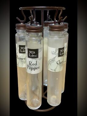 Vintage Spice Rack 6 bottles